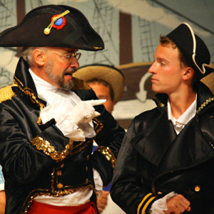 Tom Reed, Admiral;  Dan Reed, Captain Corcoran
