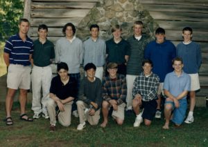 Top Row (l-r) Counselor Kevin O'Brien, Jacob Wolkowitz, Max Linsky, Michael Sasso, Justin Fischer, James Finley, Taylor Morgan, and Tom Luders. Bottom Row (l-r) Chris Gillick, Dae Soon Acker, Porter Hill, Campbell Levy, and Jeff Wells.