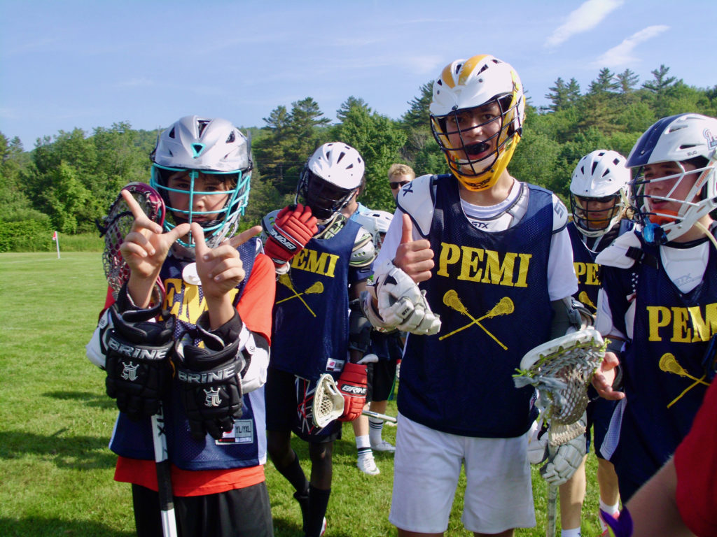 A photo of Pemi lacrosse players