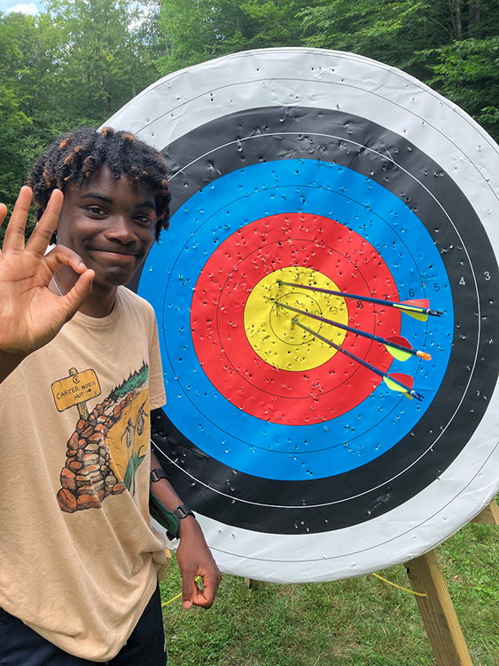 Archery bullseyes at Camp Pemi