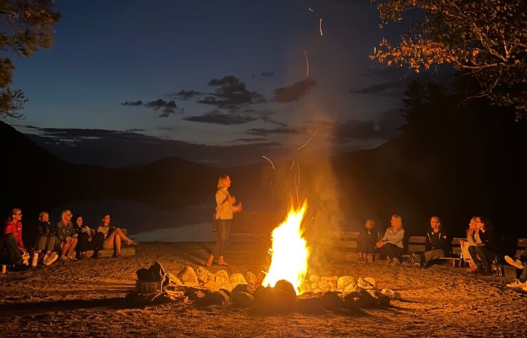 Women's weekend campfire
